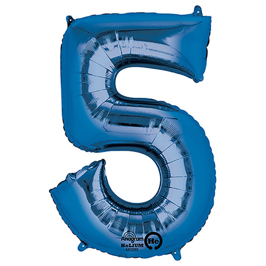 34 inch NUMBER 5 - ANAGRAM - BLUE | USA Decoration®