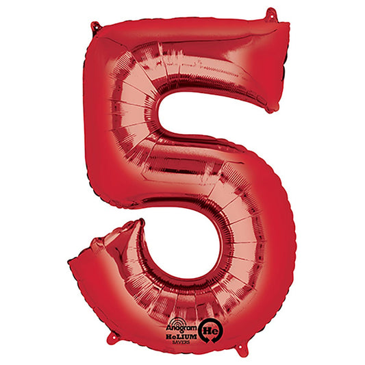 34 inch NUMBER 5 - ANAGRAM - RED | USA Decoration®