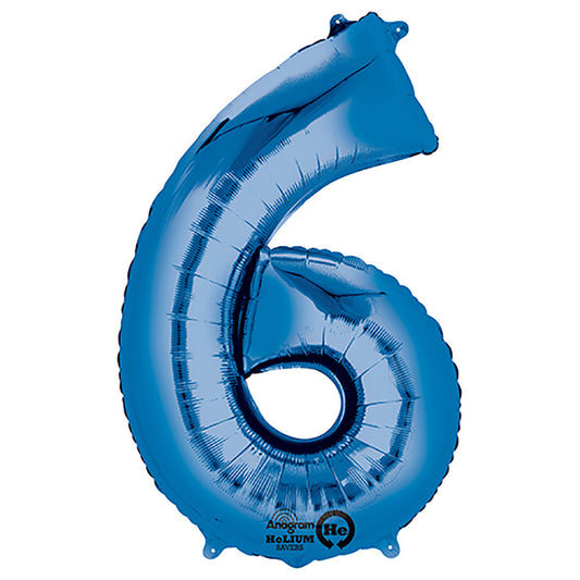 34 inch NUMBER 6 - ANAGRAM - BLUE | USA Decoration®