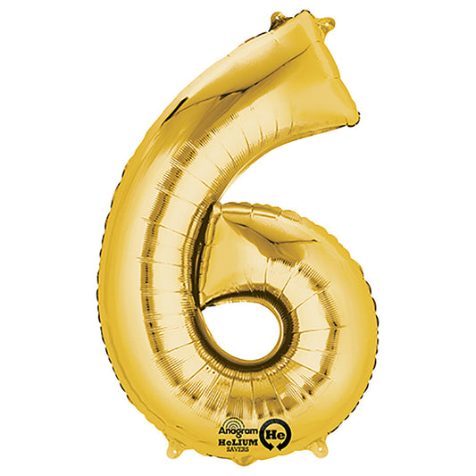 34 inch NUMBER 6 - ANAGRAM - GOLD | USA Decoration®