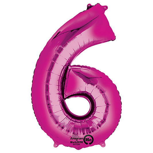 34 inch NUMBER 6 - ANAGRAM - PINK | USA Decoration®