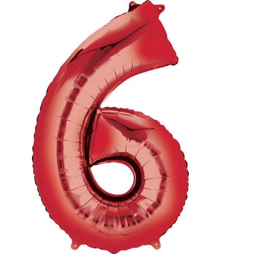 34 inch NUMBER 6 - ANAGRAM - RED | USA Decoration®