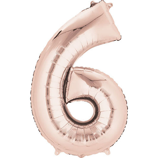 34 inch NUMBER 6 - ANAGRAM - ROSE GOLD | USA Decoration®