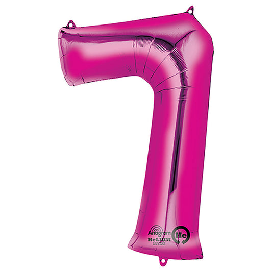 34 inch NUMBER 7 - ANAGRAM - PINK | USA Decoration®