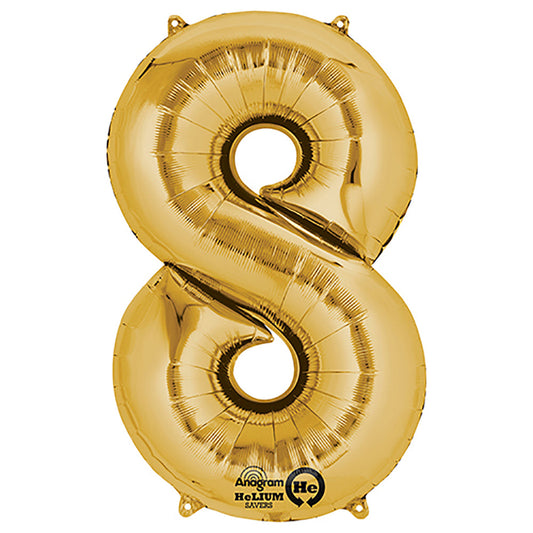 34 inch NUMBER 8 - ANAGRAM - GOLD | USA Decoration®