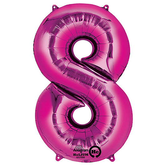 34 inch NUMBER 8 - ANAGRAM - PINK | USA Decoration®
