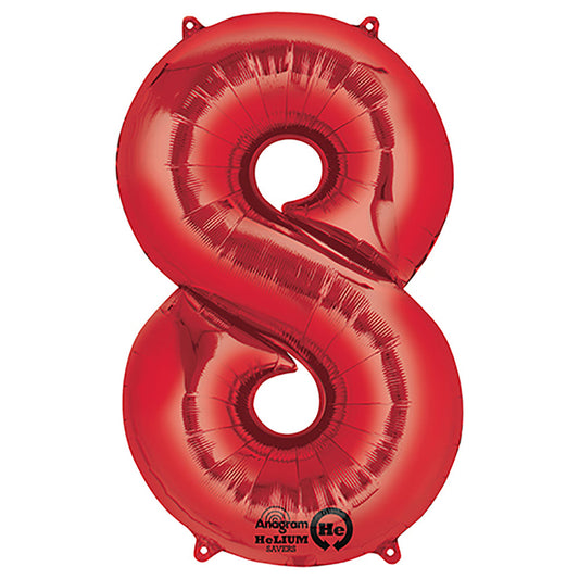 34 inch NUMBER 8 - ANAGRAM - RED | USA Decoration®