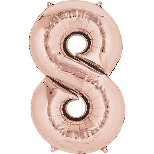 34 inch NUMBER 8 - ANAGRAM - ROSE GOLD | USA Decoration®