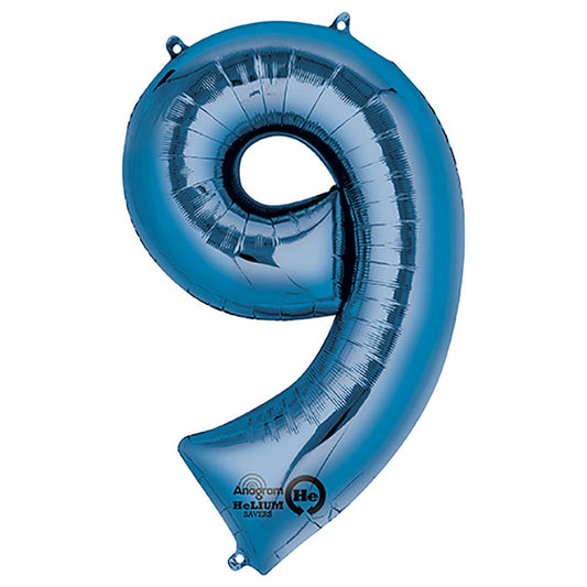 34 inch NUMBER 9 - ANAGRAM - BLUE | USA Decoration®
