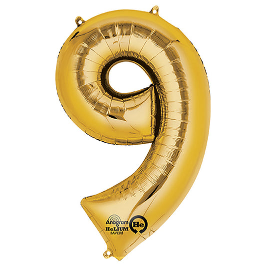 34 inch NUMBER 9 - ANAGRAM - GOLD | USA Decoration®