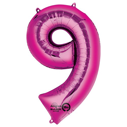 34 inch NUMBER 9 - ANAGRAM - PINK | USA Decoration®