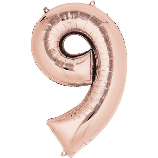 34 inch NUMBER 9 - ANAGRAM - ROSE GOLD | USA Decoration®