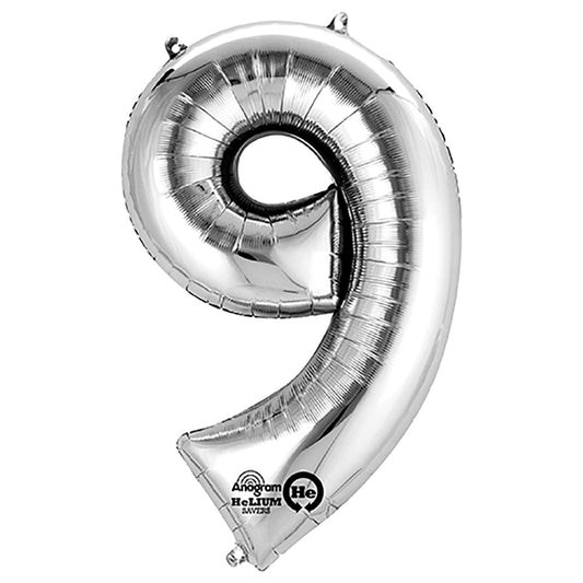 34 inch NUMBER 9 - ANAGRAM - SILVER | USA Decoration®