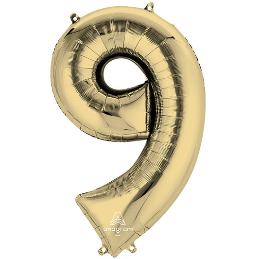34 inch NUMBER 9 - ANAGRAM - WHITE GOLD | USA Decoration®