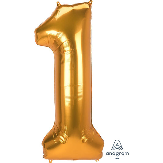 53 inch JUMBO NUMBER 1 - ANAGRAM - GOLD | USA Decoration®