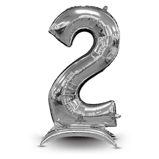 54 inch STAND-UP NUMBERZ 2 - SILVER (AIR-FILL ONLY) | USA Decoration®
