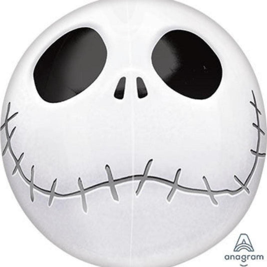 Anagram - White - Halloween Dimensional Round Foil Balloon