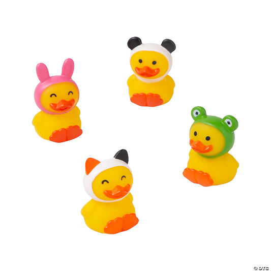 Animal Costume Rubber Ducks - 12 Pc.