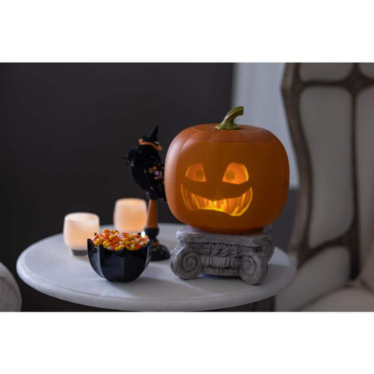 10.5 in. Product Height Orange Jabberin' Jack Talking Animated Pumpkin with Built in Projector & Speaker Plug'n Play | USA Decoration