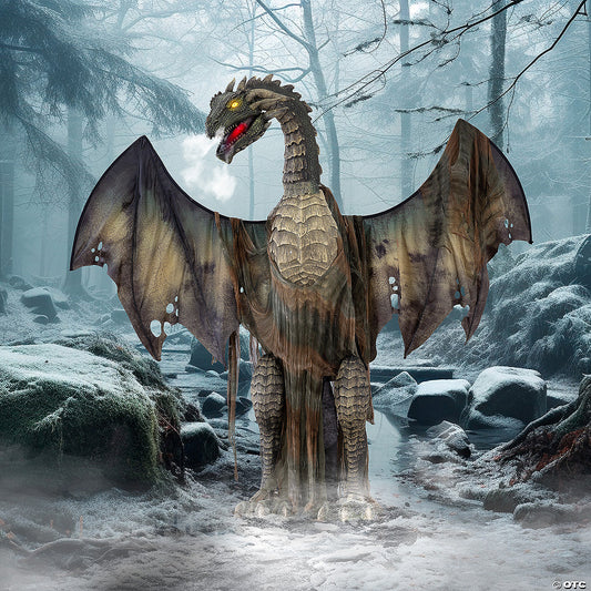 Animated 7 Ft Dark Forest Dragon | USA Decoration®