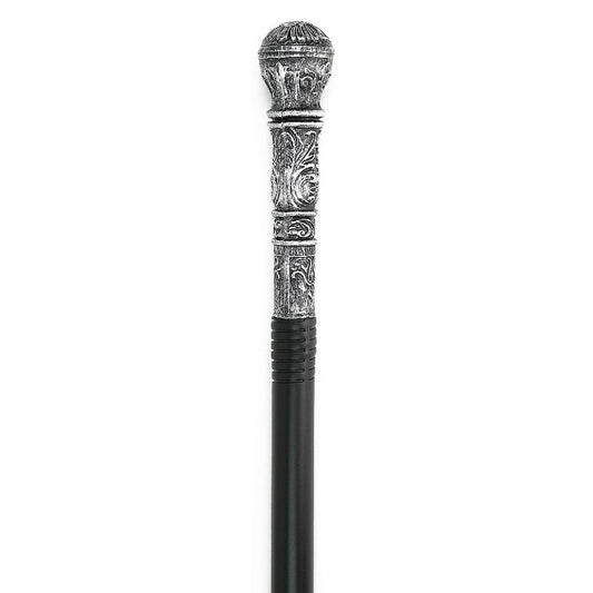 Antique Silver Walking Cane - Elegant Vintage Prop Stick Dress Canes Costume Accessories for Adults and Kids | USA Decoration®