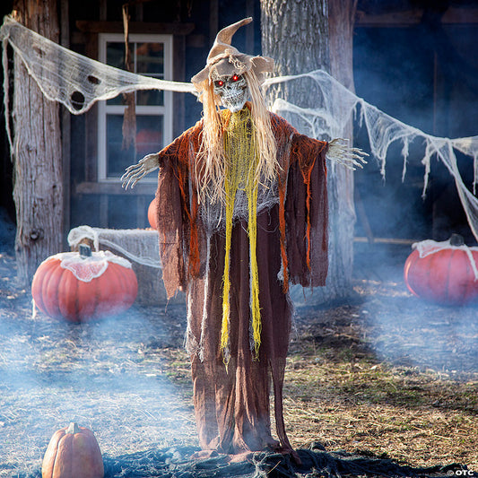 6 Ft. Standing Animated Skeletal Reaper Halloween Decoration | USA Decoration®