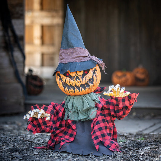 1 Piece(s): 2 Ft. Groundbreaker Orange Pumpkin Man Animated Prop Halloween Decoration | USA Decoration®