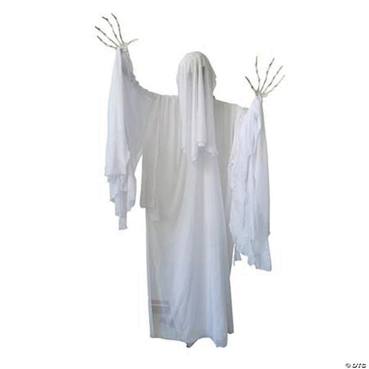 4 Ft. 7" x 5 Ft. 5 1/2" Skeleton Ghost Animated Prop Standing Halloween Decoration | USA Decoration®