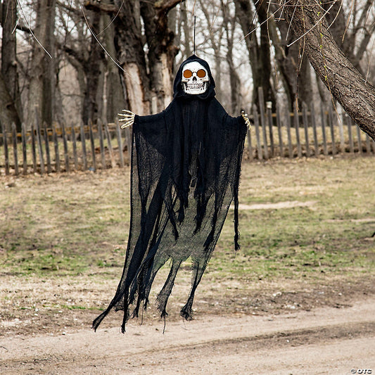 32 1/4" x 47 1/4" Hanging Sonic Skeleton Reaper Halloween Decoration | USA Decoration®