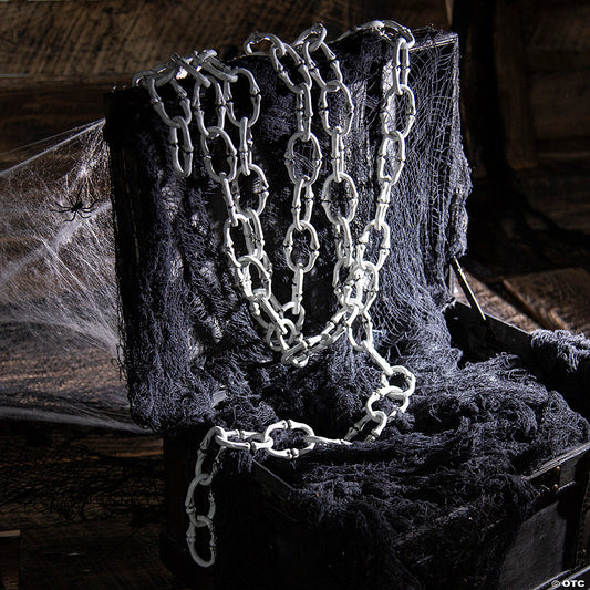 12 Ft. Grey Plastic Bone Link Chain Halloween Decoration | USA Decoration®