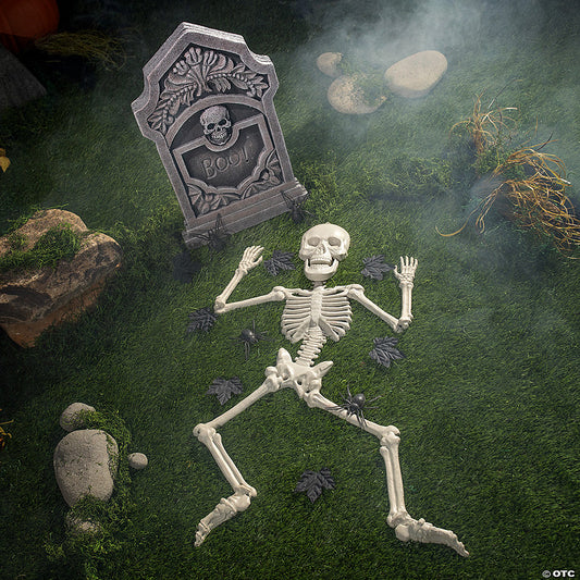 Boo! Tombstone Skeleton Graveyard Halloween Decorations Set – 24 Pc. | USA Decoration®