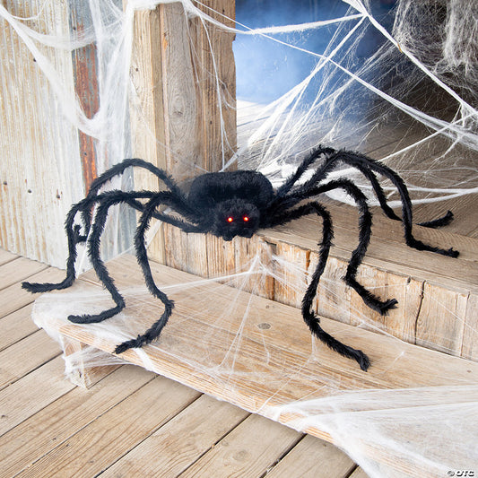36 1/2" x 5 Ft. 1 3/4" Black Spider with Light-Up Eyes Halloween Decoration | USA Decoration®