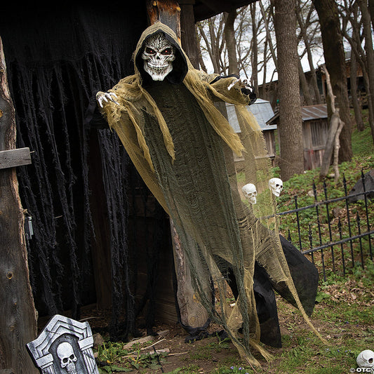35 1/4" x 6 Ft. Hanging Grim Reaper Animated Prop Halloween Decoration | USA Decoration®