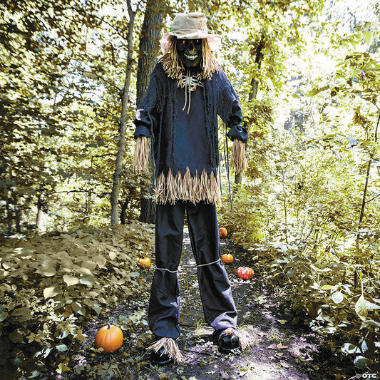7 Ft. 6" Light-Up Lifting Skeleton Scarecrow Halloween Decoration | USA Decoration®