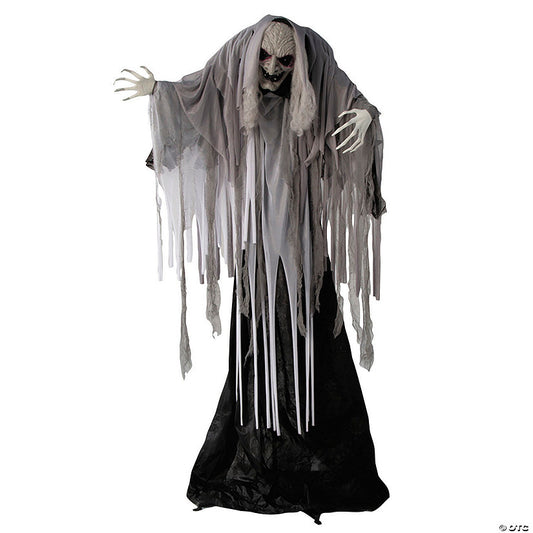 5 Ft. 5" Animated Standing Wrinkled Reaper with Hair Halloween Decoration | USA Decoration®