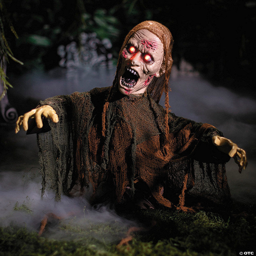 2 Ft. 3 1/2" Animated Groud Breaker Zombie Halloween Decoration | USA Decoration®