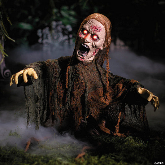 2 Ft. 3 1/2" Animated Groud Breaker Zombie Halloween Decoration | USA Decoration®
