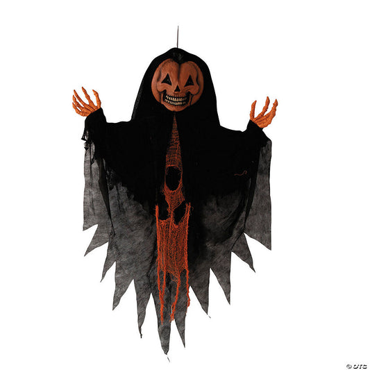 47 1/4" Shaking Hanging Orange Pumpkin Man Halloween Decoration | USA Decoration®