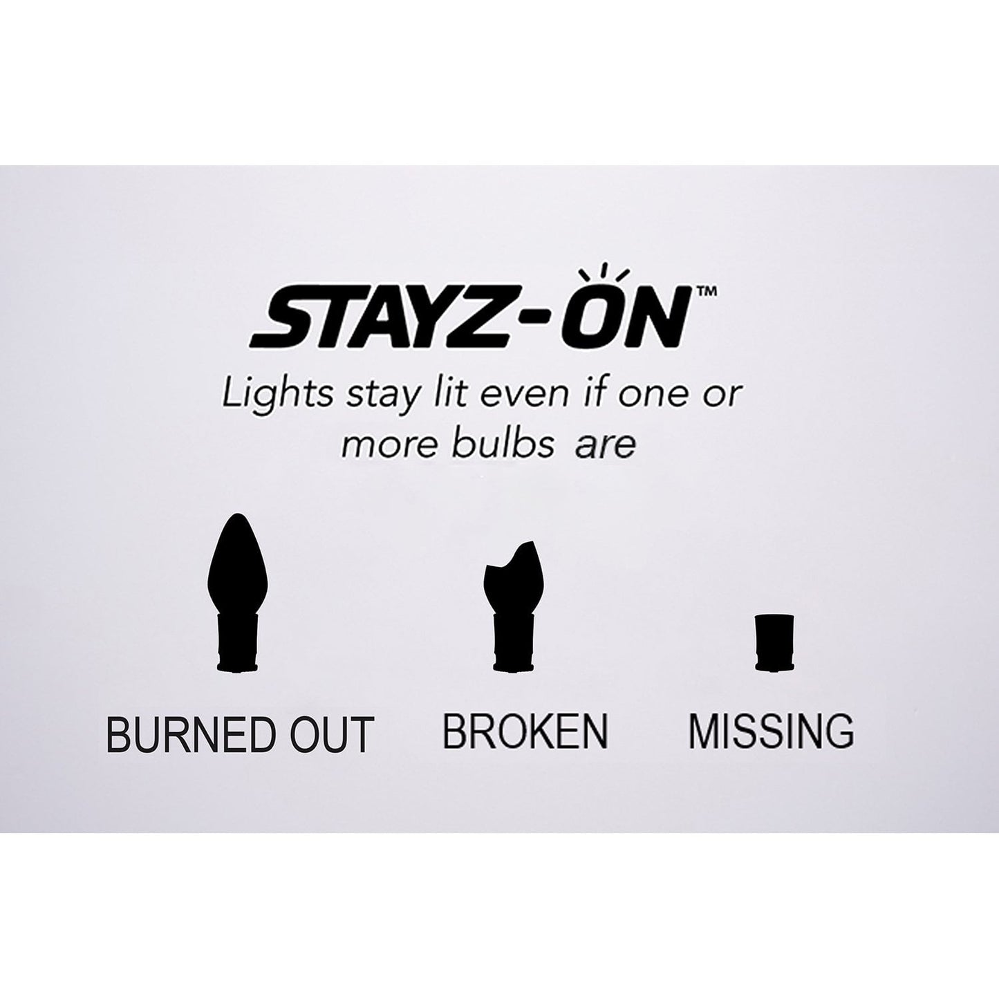 Member's Mark 50ct Stayz-On LED C9 Lights, 21' Lighted Length | USA Decoration®