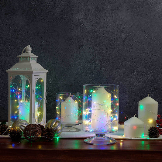 Member's Mark 60ct LED Micro Wire Lights, 19.5' Lighted Length, Set of 4 | USA Decoration®