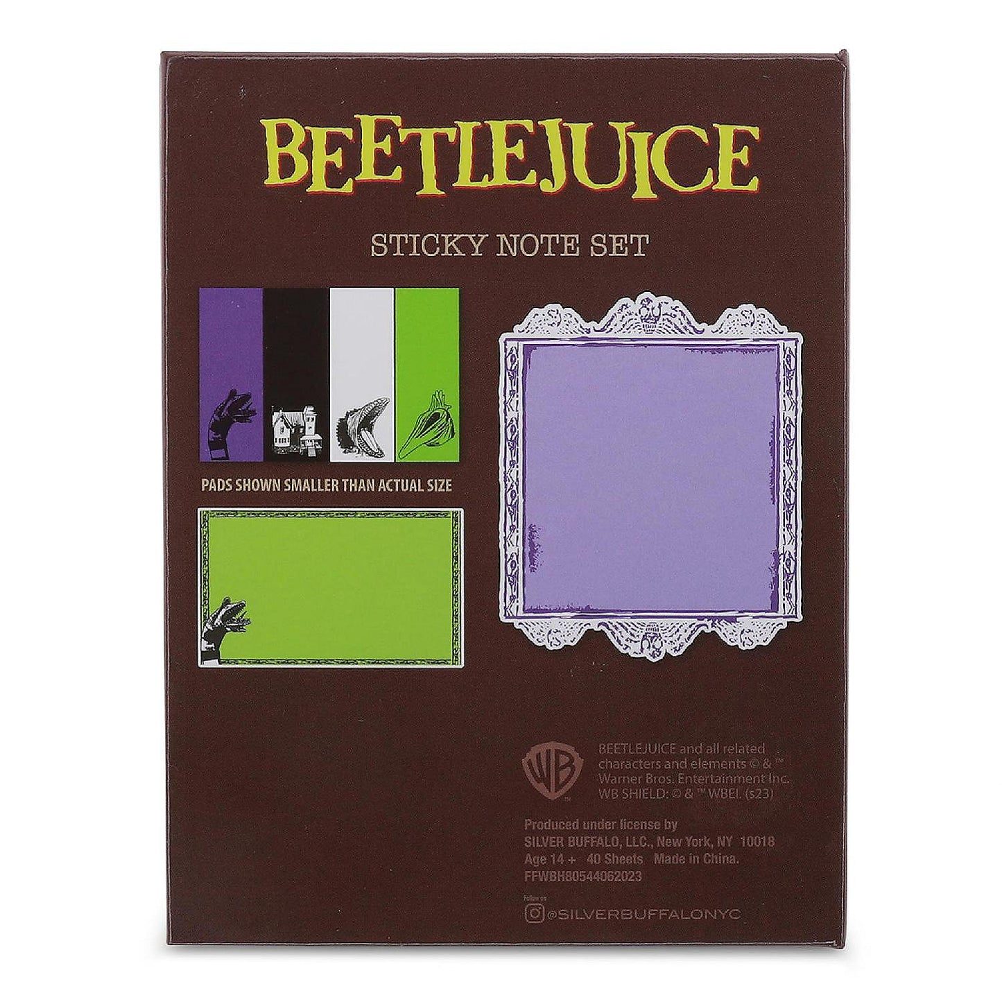 Beetlejuice Handbook For The Recently Deceased Sticky Note and Tab Box Set | USA Decoration®