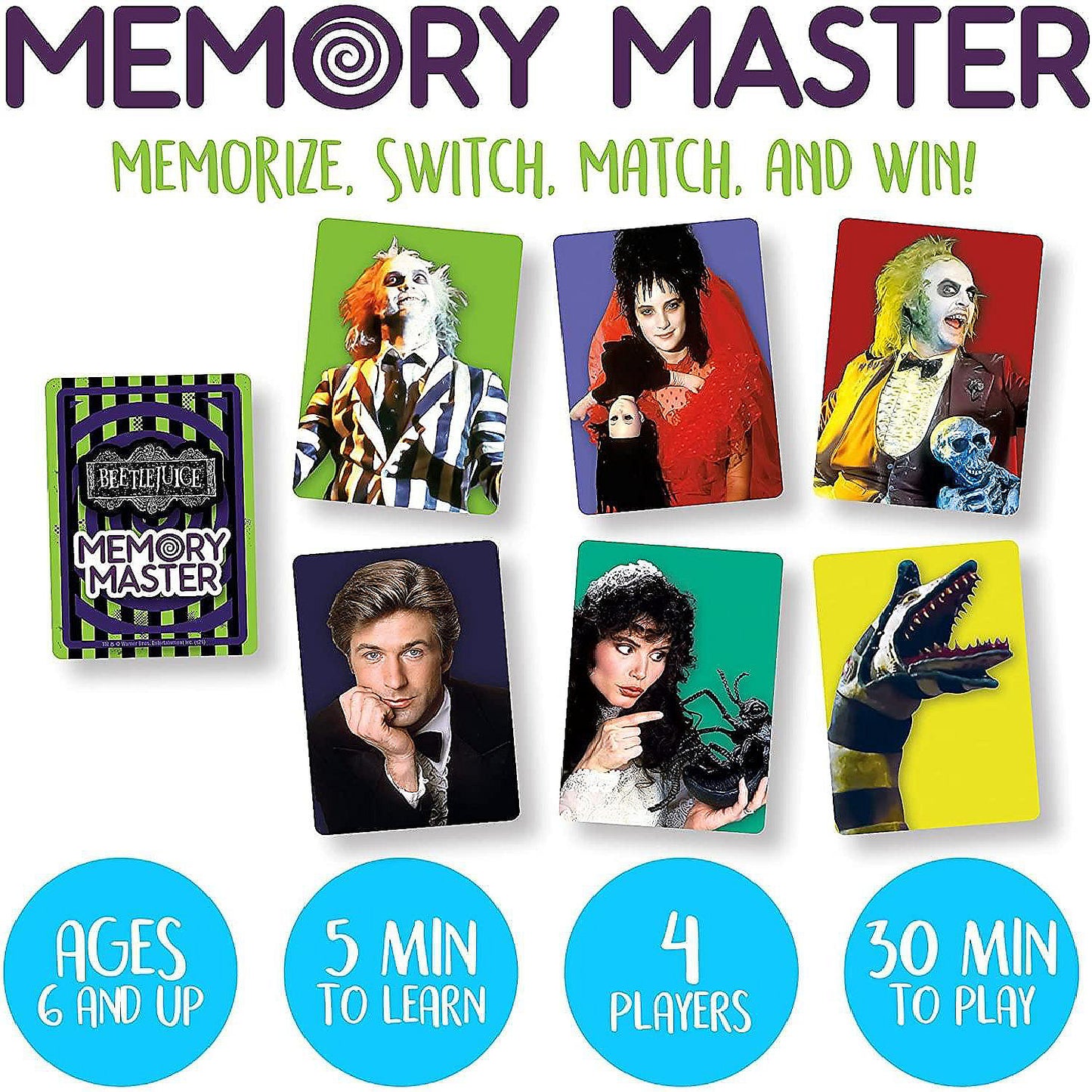 Beetlejuice Memory Master Game 4 Players | USA Decoration®