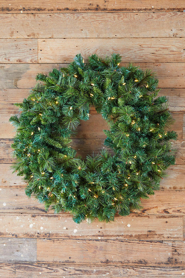 36" Belgium LED Wreath with Warm White Lights Classic Pre-Lit Holiday Décor