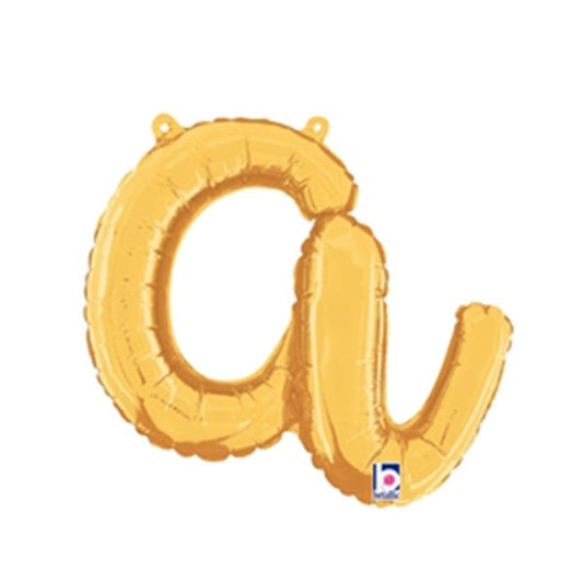 14 inch SCRIPT LETTER A - GOLD (AIR-FILL ONLY) | USA Decoration®