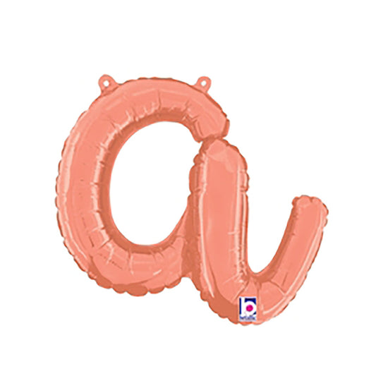14 inch SCRIPT LETTER A - ROSE GOLD (AIR-FILL ONLY) | USA Decoration®