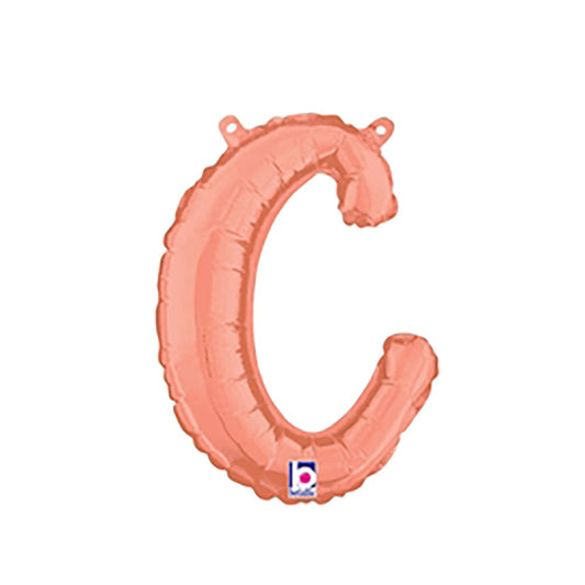 14 inch SCRIPT LETTER C - ROSE GOLD (AIR-FILL ONLY) | USA Decoration®