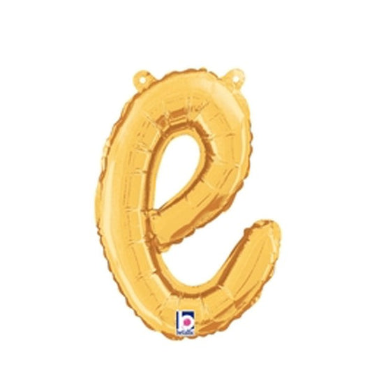 14 inch SCRIPT LETTER E - GOLD (AIR-FILL ONLY) | USA Decoration®