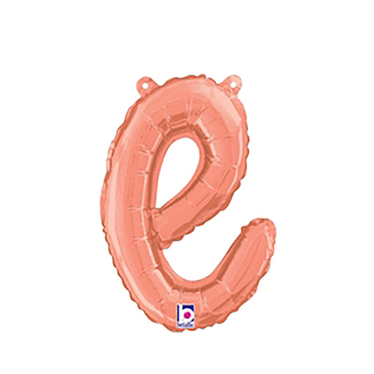 14 inch SCRIPT LETTER E - ROSE GOLD (AIR-FILL ONLY) | USA Decoration®