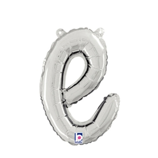 14 inch SCRIPT LETTER E - SILVER (AIR-FILL ONLY) | USA Decoration®