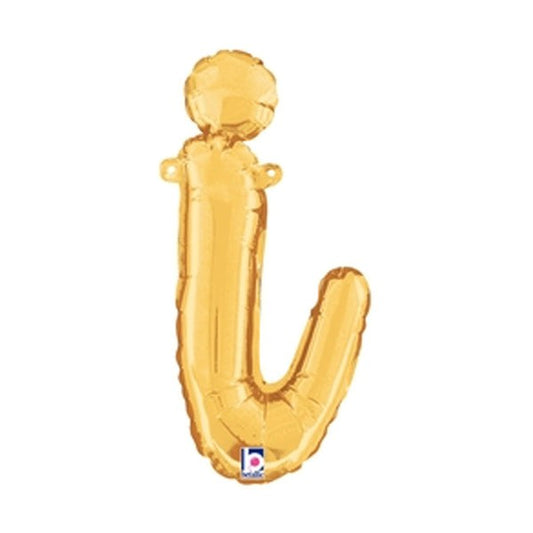 14 inch SCRIPT LETTER I - GOLD (AIR-FILL ONLY) | USA Decoration®